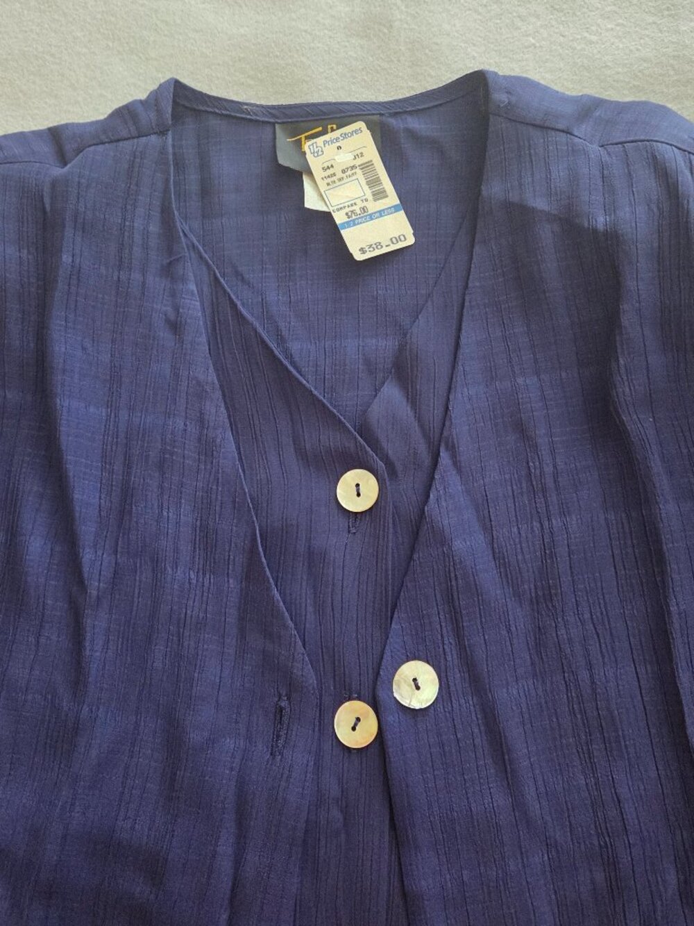 Vintage 80's Plus size Navy Dress Jacket attached top
